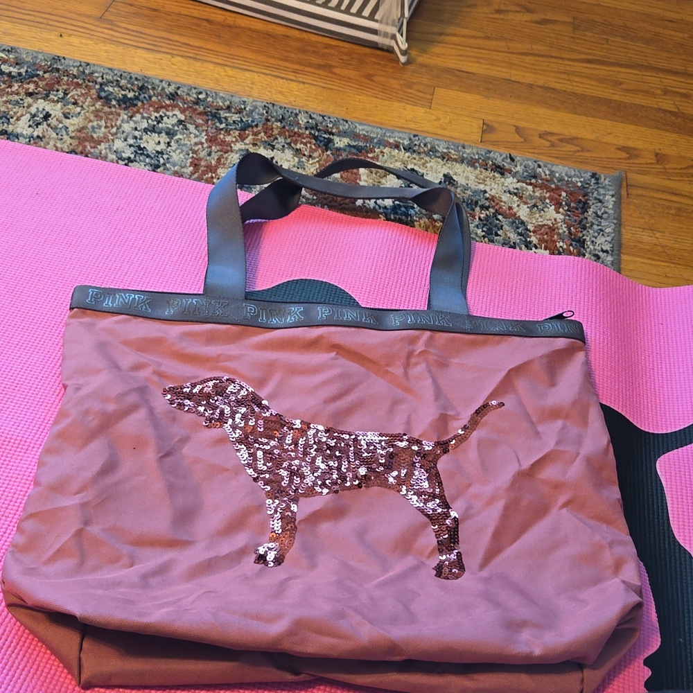 Victoria's secret pink tote bag